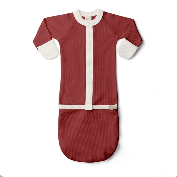 Goumi Thermal Gown Cocoa + Cream NWT 3-6 - Picture 2 of 3